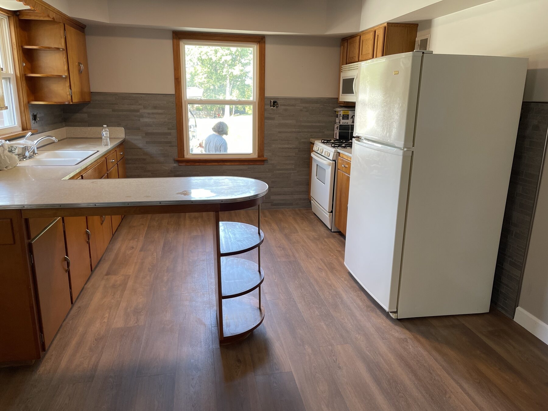 Kitchen retained and refreshed as part of the project plan